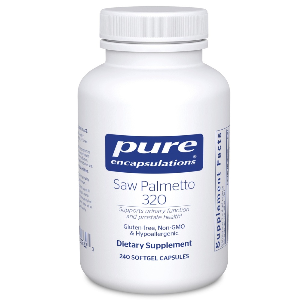 Rena inkapslingar såg Palmetto 320 - fettsyror och andra viktiga näringsämnen för att stödja metabolism och urinfunktion - med Saw Palmetto Extract - 240 Softgel kapslar