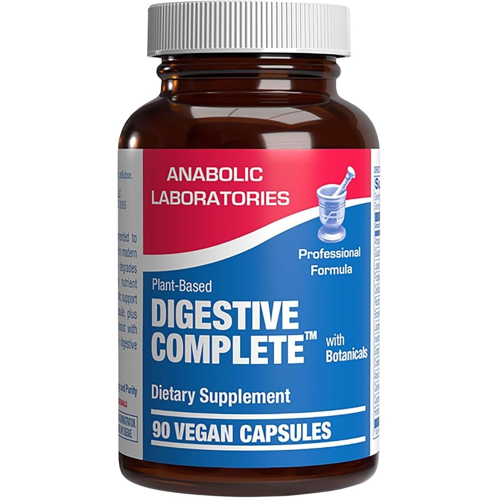 Plant Baserat Multi Digestive Enzymes Supplement - Kliniskt Formulerad Digestion Supplement med lugnande örter och enzymer för kvinnor och män för protein Carb & Fat Digestive Complete (90ct)