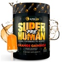 ALPHA LION Superhuman Pre Workout Powder, Beta Alanine, L-Taurine & Tri-Source Caffeine för hållbar energi och fokus, Nitric Oxide & Citrulline för Pump (21 portioner, Orange Gainsicle)