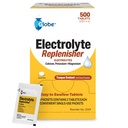 Globe Electrolyte Replacement tabletter för snabb hydrering och träning återhämtning (500 tabletter, 250 paket av 2) för idrottare, vandring och sport, resepaket med viktiga näringsämnen för optimal uthållighet