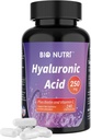 BIO NUTRI Hyaluronsyra Supplements 250mg|240 kapslar, med Biotin 5000mcg & Vitamin C 25mg - Hud, Hair & Joint 3 in1 Support
