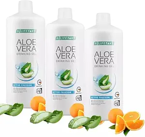 LR Lifetakt Aloe Vera Drinking Gel Active Freedom Health Care Kvinnor Dricker Varje Dag Naturlig Behandling Set av 3-1000 ml./33.3 fl.oz