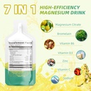 Magnesium Citrate Liquid Supplement (10 Fl Oz), Magnesium Complex Drink/Oral Lösning med VitaminB, Zink, Natrium och Bromelain för sömn, Muscle, Heart, Gut Support (Pineapple)