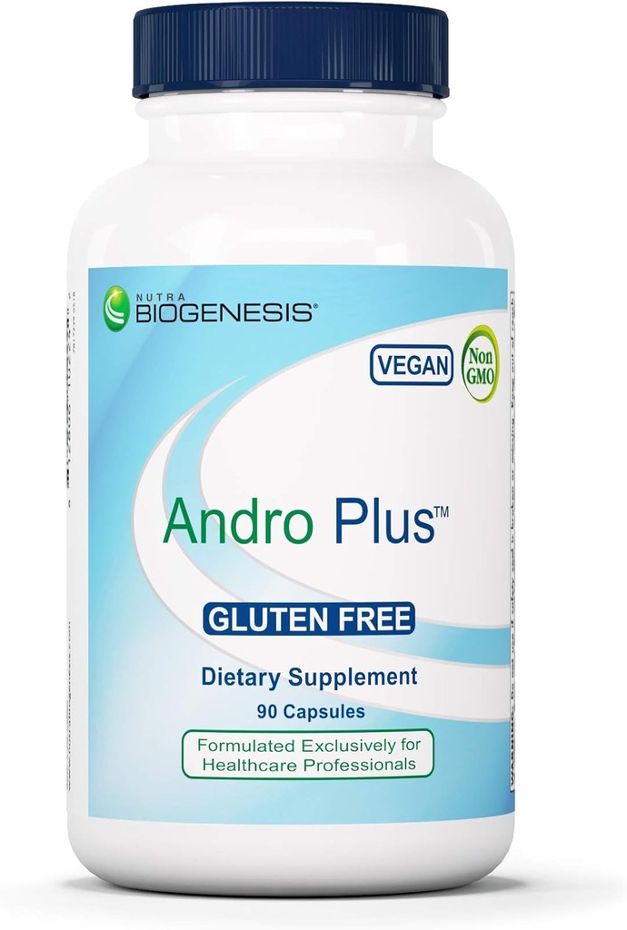 Nutra BioGenesis Andro Plus - Tribulus Terrestris Extract för män, Maca Root Supplement för Mäns Vitalitet med Muira Puama, Health and Wellness Support - 90 Vegetariska kapslar