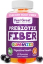 Prebiotiska Fiber Gummies av Feel Great Vitamin Co (60 Gummies) | Hjälper till att förbättra matsmältningshälsa, återställa naturlig gutflora och stödja övergripande hälsa och immunitet * | Vegetarisk och veganvänlig tugga