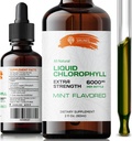 Liquid Chlorophyll Drops - Natural Sodium Copper Chlorophyllin Extract - Rengör och stödja ditt immunsystem och energi naturligt - Vegan, icke-GMO Dietary Greens Tincture - 2 fl Oz Bottle