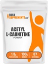 BulkSupplements.com Acetyl L-Carnitine Powder - som ALCAR HCl, Carnitine Supplement - Gluten Free, 1,5g per Servering, 100g (3,5 oz) (Pack av 1)