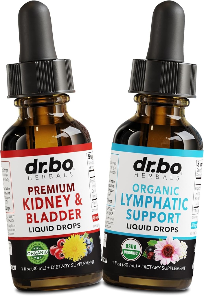 Njure Bladder & Lymphatic Drainage Supplements Drops - Organic Kidney Bladder Supplements Drops & Lymphatic Support Liquid Cleanse - Renal Cleanse Detox Urinary Tract Lymph System