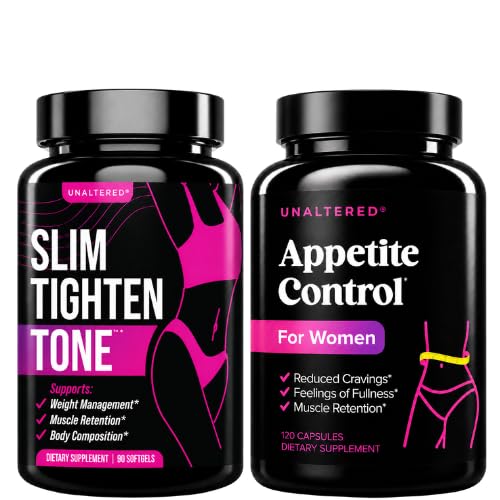 UNALTERED Belly Fat Burner & Appetite Suppressant - Viktminskning Bundle för kvinnor - 1 månads leverans
