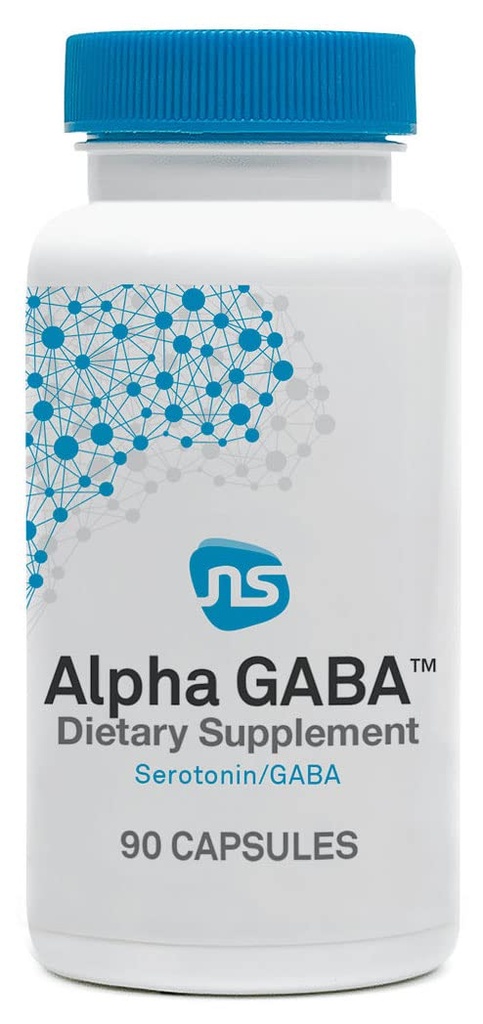 NeuroScience Alpha GABA Supplement - Non-Drowsy Calm Aid med vitamin B6, Lemon Balm, Sensoril Ashwagandha & L Theanine Supplement - Hjälp lugn, dag eller natt (90 kapslar)