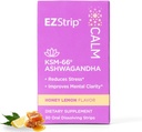 Calm Supplement - Honung Lemon Flavor, 30 greve - lösa lugnande remsor med Ashwagandha KSM 66 Hjälp Stöd Stress Relief - Tillverkad i USA, socker och glutenfri