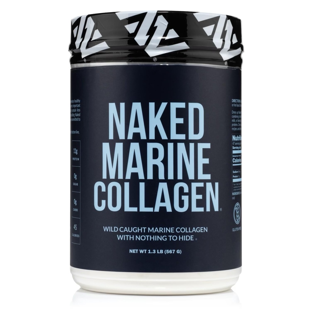 NAKED Marine Collagen Peptides Protein Powder - Unflavored - från Wild Caught Cod - Paleo Friendly, Non-GMO, Soy-Free, Gluten-Free - 47 portioner