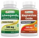 Bästa naturliga Ashwagandha Extract 500 Mg & Magnesium Oxide 500 mg