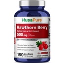 NusaPure Hawthorn Berry 20:1 Extrakt, 500 mg Jämförelse till 10 000 mg 180 Veg Caps, Lämplig för vegetarianer, Vegan, icke-GMO Kosttillskott