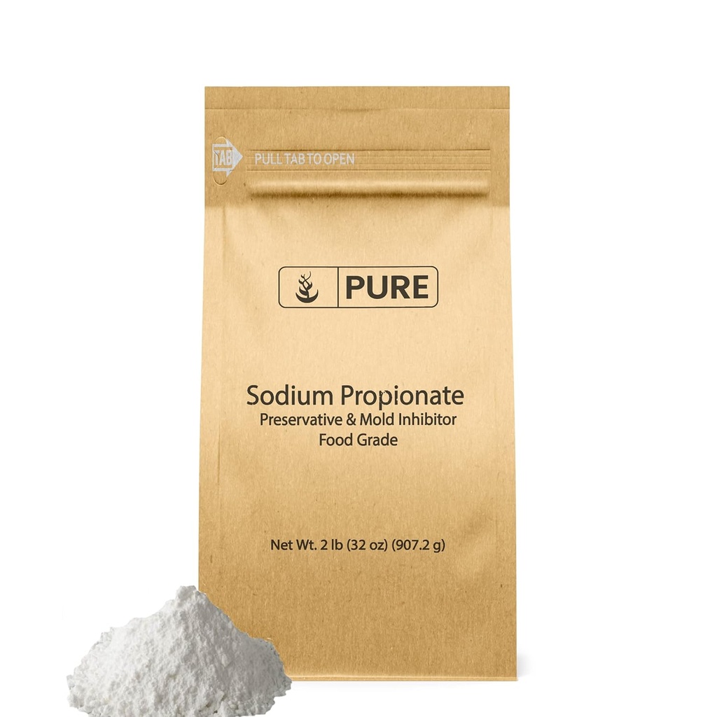 Rena ursprungliga ingredienser natriumpropionat (2 lb) konserveringsmedel och mögelhämmare, livsmedelskvalitet, livsmedelstillsats