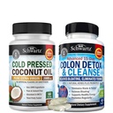 BioSchwartz 15 Day Cleanse för Colon och Gut Health Plus Cold Pressed MCT Coconut Oil Capsules (2 månads leverans)