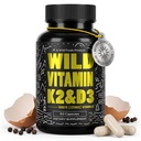 Wild Foods 5000iu Vitamin D3 + K2 | (100mcg Mk7) med Black Pepper Extract, Plant-Based, Non-GMO, Soy & Gluten-Free | Kosttillskott | Made in USA | 60 kapslar