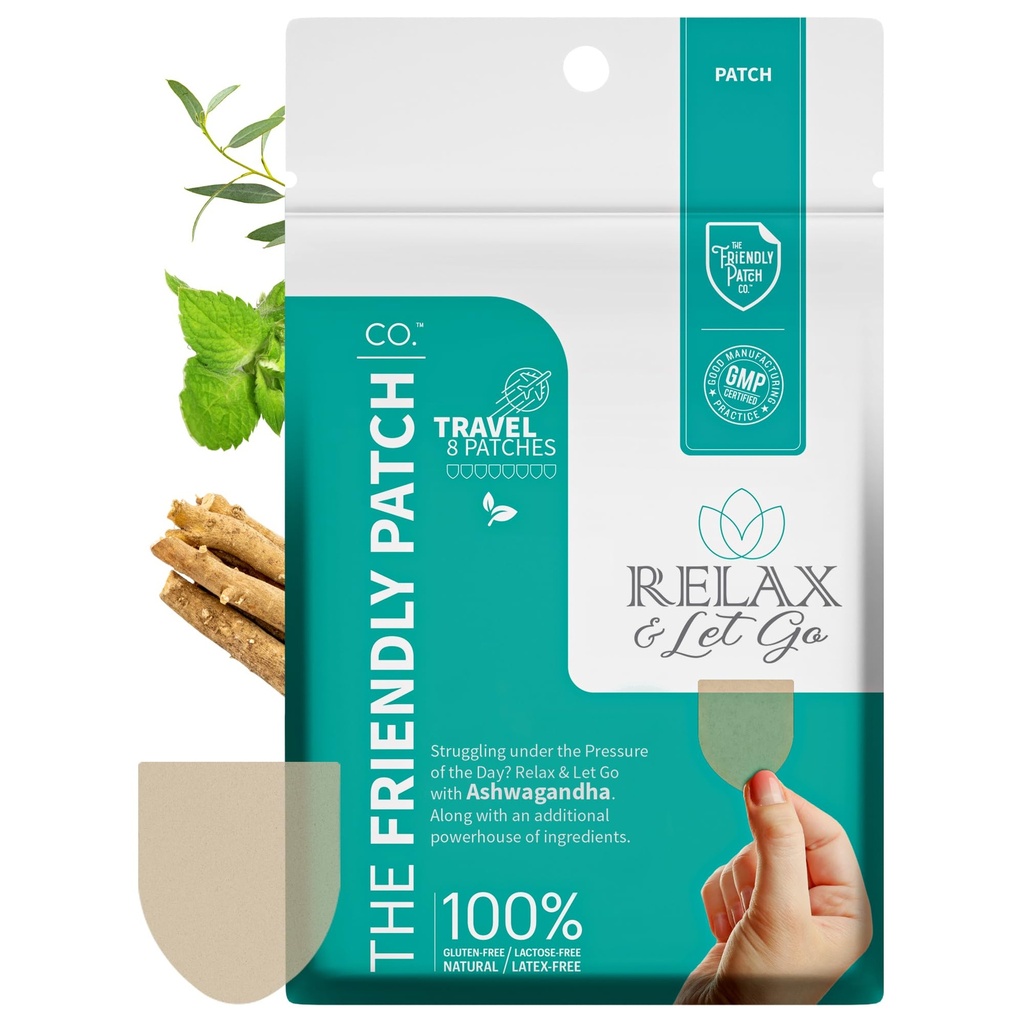 The Friendly Patch - Relax & Let Go med Ashwagandha, Gaba & Gotu Kola - Tidigare känd som Zen Patches 8 pack