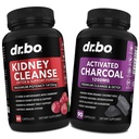 Kidney Cleanse Detox & Aktiverad kol - Natural Cranberry & Uva Ursi Extract för att stödja njurar, Bladder & Urinary Tract Health - Coconut Charcoal Pills för mage gas och uppblåst stöd