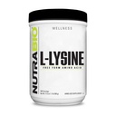 NutraBio L-Lysine Powder 500g - Essential Aminosyra för proteinmetabolism, Collagen Support och immunhälsa - Rena, osmakade, icke-GMO, Vegan-500 portioner