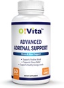 Advanced Adrenal Support med Ashwagandha, Panax Ginseng, stöder Adrenal Gland Health 2-månaders leverans (60 icke-GMO-kapslar)