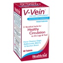 HealthAid V-Vein, fördelaktiga näringsämnen för hälsosam cirkulation för ben och fötter, 60ct, Once Daily, innehåller Ginkgo, Grape Seed, Vitamin C och Bilberry, Vegan