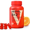 Vitamin B12 D3 Vegan Gummies - 90 greve I 1000 MCG Methyl B12 & 5000 IE Vitamin D Gummy Chewable Supplements for Adults & Kids - Immune Health & Daily Energy Boost - Non-GMO, Orange
