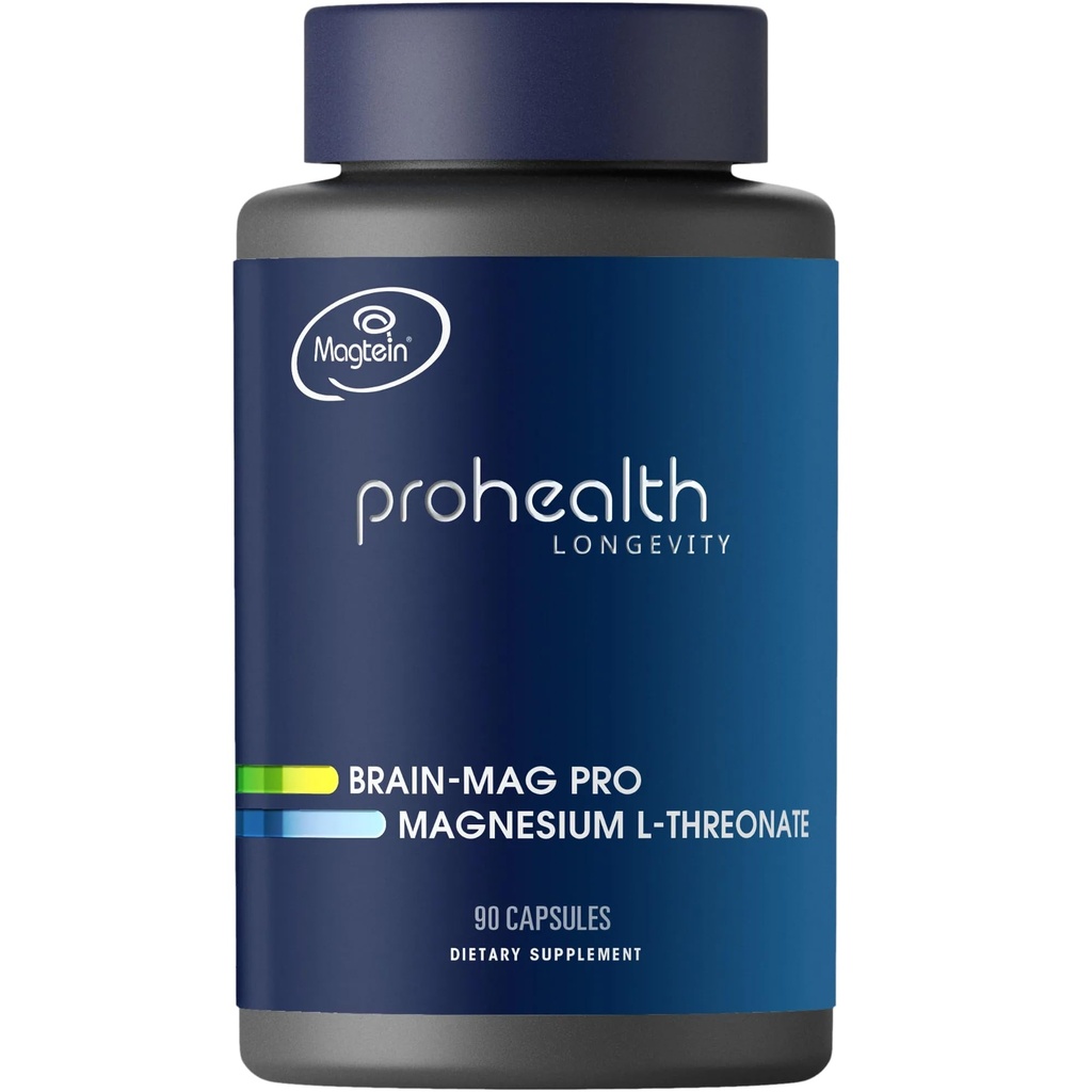 Magnesium L-Threonate Supplement (Magtein), 90 kapslar | Kliniskt stöds för hjärnhälsa | Optimera lärande, minne och fokus | 3rd Party Tested