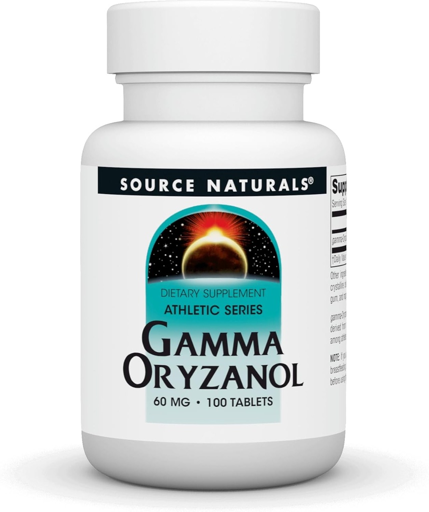 Källa Naturals Gamma Oryzanol 60 mg - Athletic Series Kosttillskott - 100 tabletter