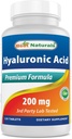 Bästa naturliga Hyaluronsyra 200 mg 120 tabletter (icke-GMO, Glutenfri) - Främjar ungdomlig hälsosam hud och hälsosam gemensam funktion (120 greve av 1)