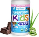 Kids Organic Super Greens Powder med frukt och grönsaker - All-In-One Kids Multivitamin gjord av verkliga växter - Inga syntetiska vitaminer, inga fillers eller binders, No Sugar Added.