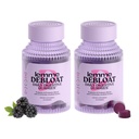 Lemme Debloat - Digestive & Gut Health Gummies med 2 kliniskt Studied Probiotics & Prebiotic, Vegetarian, Gluten Free, Non GMO, BlackBerry Flavor (60 Count) (Pack of 2)