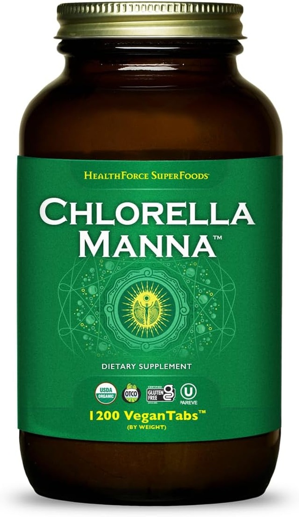 HealthForce SuperFoods Chlorella Manna - tabletter - 1200 Vegan tabletter