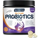 Probiotika för hundar, Freeze-Dried Dog Probiotics och Digestive Enzymes, Plus Omega-3 för Itchy Skin, 3-i-1 Prebiotics for Digestive Health, Dog Vitamins och Supplements for Immune Health, 120 Bites