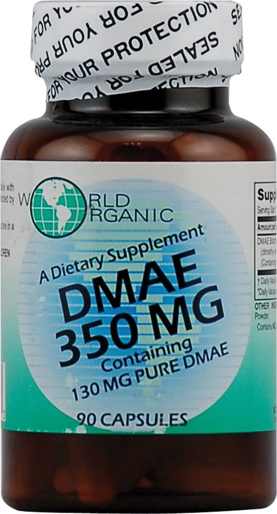 Världsorganisk DMAE - 350 mg - 90 kapslar