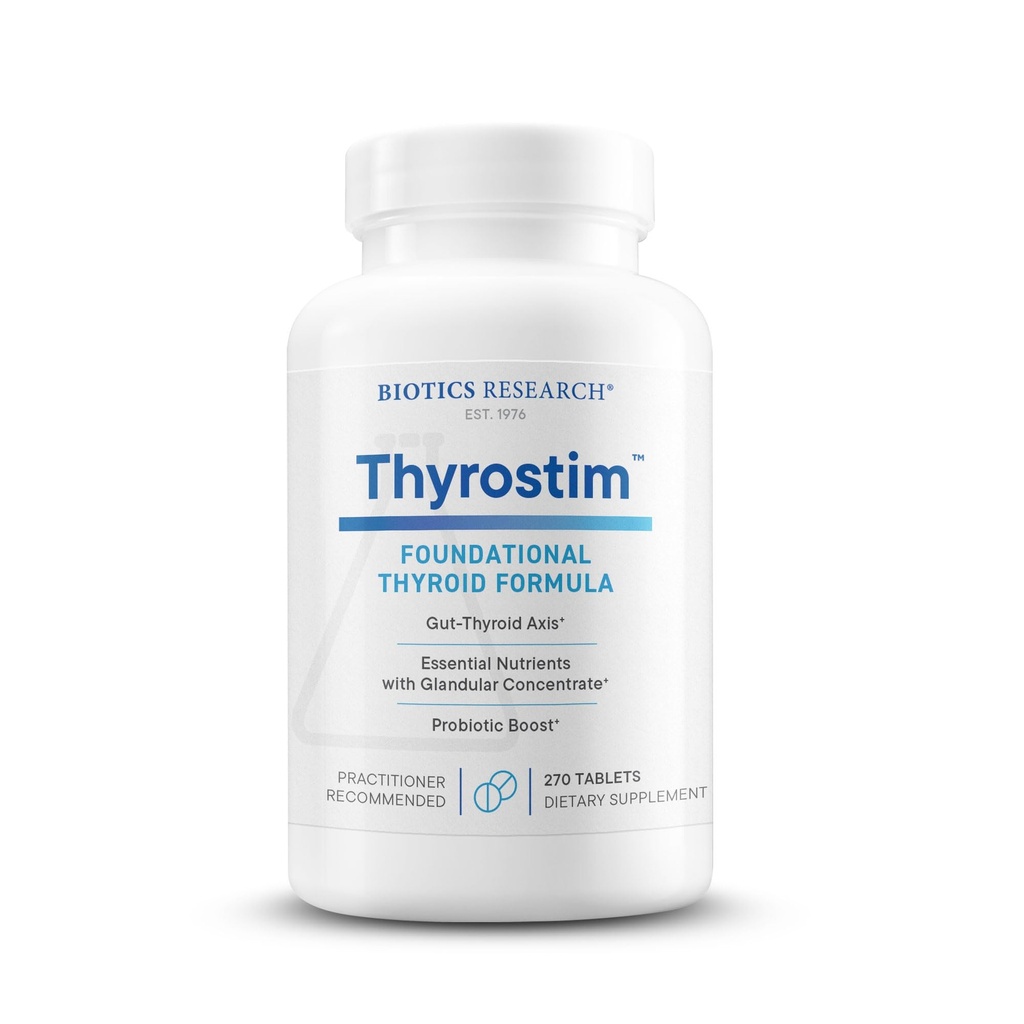 Biotics Research ThyrostimTM-Endocrine & Thyroid Support för kvinnor och män-Supplement Balance Thyroid Hormones, stöder Thyroid Gland, Boost Metabolism, Aid Digestion & Nervous System-270 tabletter