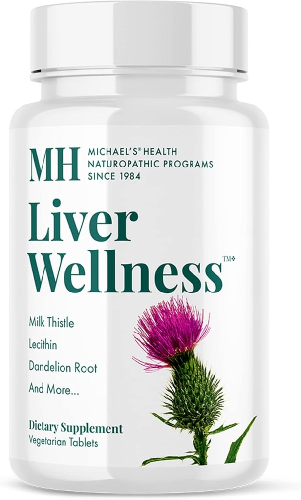 MICHAELs hälsonaturopatiska program Liver Wellness - 90 vegetariska tabletter - innehåller näringsämnen för leverstöd - Kosher - 30 portioner