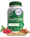 Health Thru Nutrition GlucoPro Max - med 1 500mg Berberine, Chrominex + Chromium och 1 000mg Cinnamon | Vegan, Non-GMO, Gluten Free | Pack på 90