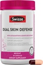 Swisse Beauty Dual Skin Defense Supplement | Astaxanthin, Grape Seed Extract och Vitamin C | Stöder Collagen Formation, Skin Elasticity, Antioxidant Protection & Regeneration | 30 kapslar