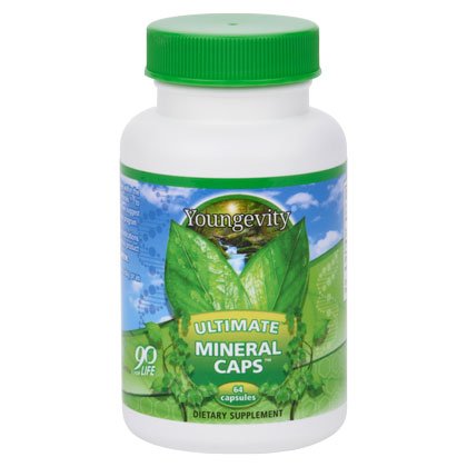 Youngevity Ultimate Mineral CapsTM - 70 + Essential Full Spectrum Trace Minerals - Nutrient-Dense, härrör från Humic & Aquamin Seaweed (64 kapsel - 2 Pack)