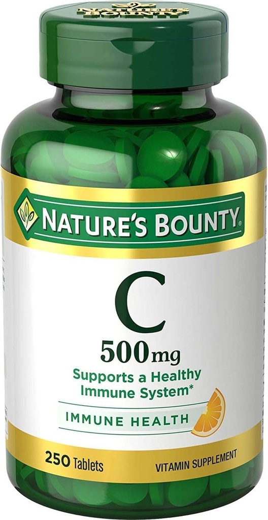 Naturens Bounty Pure Vitamin C 500 mg tabletter 250 tabletter (Pack of 3)