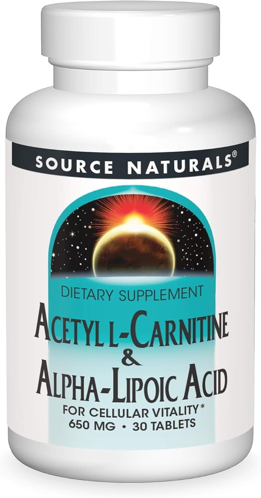 Källa Naturals Acetyl L-Carnitine & Alpha-Lipoic Acid 650mg - 30 tabletter