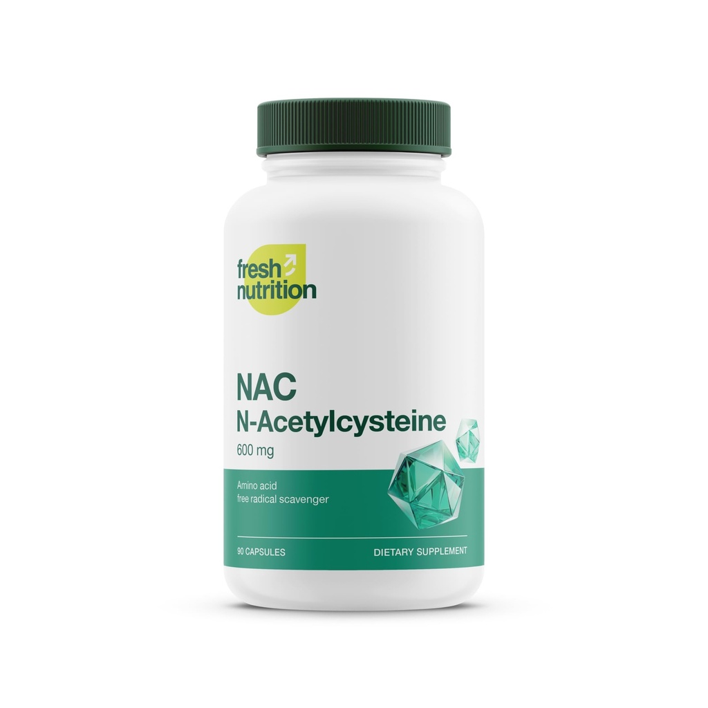 NAC Supplement - N Acetyl Cysteine - Hög dos 600mg - Aminosyror - Vegan Friendly - Pure NAC Powder - 90 kapslar