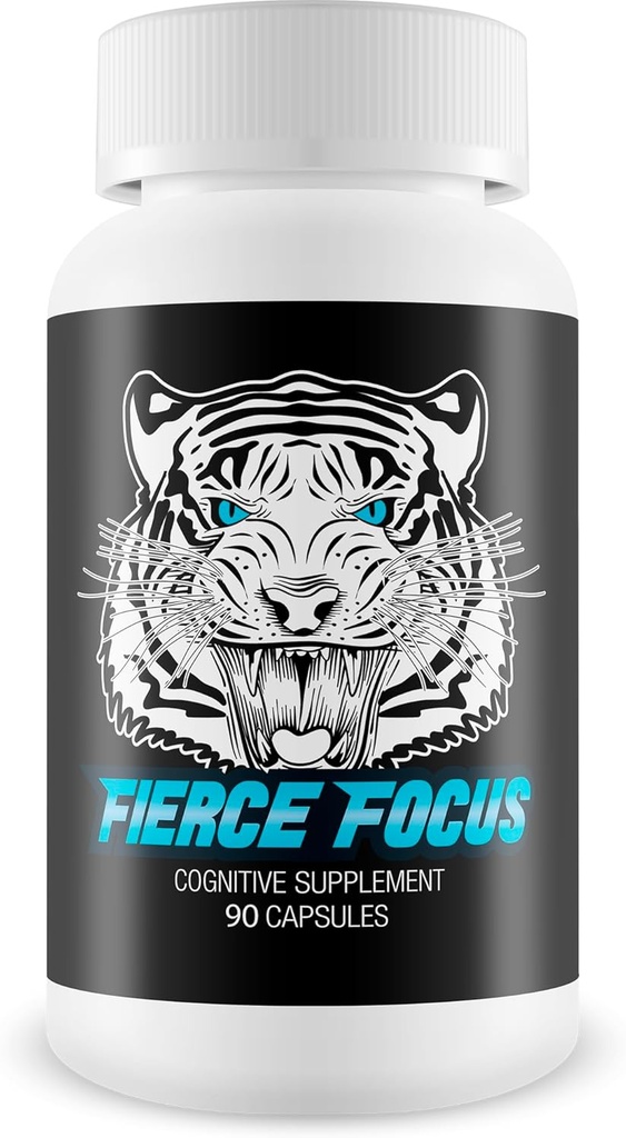 Fierce Focus- Natural Brain Function Support - Memory, Focus & Clarity Formula -Optimal Performance Natural Nootropic och Cognitive Support Supplement - DMAE- 30 kapslar