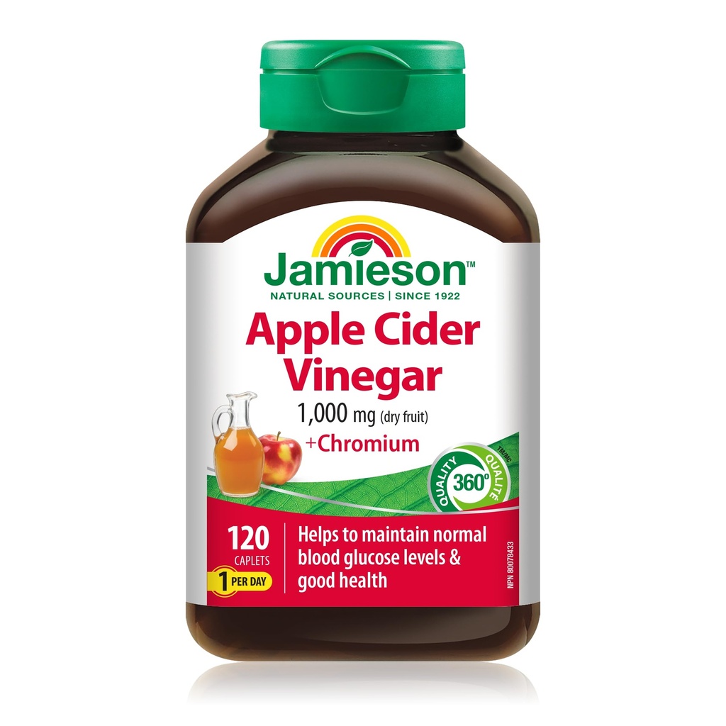 Jamieson Apple Cider Vinegar & Chromium, 120 kapell