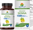 Brieofood Organic Senna 1500mg, 45 portioner, vegetariska, glutenfria, 90 vegetariska tabletter