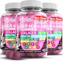 Multimane Collagen Gummies med Biotin Keratin Hyaluronic Acid Bamboo Vitamin A C Vitamin D Vitamin E Folate Saw Palmetto Silica B3 Vitamins Hair Skin och Nails Gummies av ren Nutra