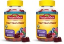 Nature Made Hair Skin and Nails with Biotin 2500 mcg, Dietary Supplement for Healthy Hair, Skin & Nails Support, 90 Gummies, 45 Day Supply (Pack of 2)