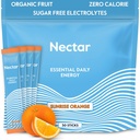 Nectar Energy Booster - Organisk koffein, B12 & Electrolytes - Sugar Free & Zero Calorie - Hälsosam kaffe, energidryck och läsk alternativ - Hydration & Energy Supplement (Orange 30 Powder Packets)