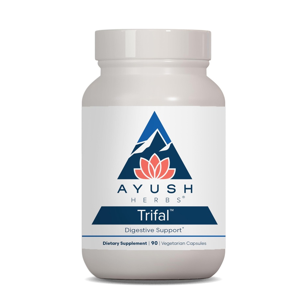Ayush Herbs Trifal Digestive Support med Amla - Triphala Supplement för kvinnor och män, främjar balanserad matsmältning, antioxidant Rich, gjord med organiska ingredienser - 90 vegetariska kapslar (1 greve)